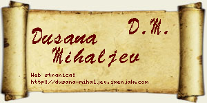 Dušana Mihaljev vizit kartica